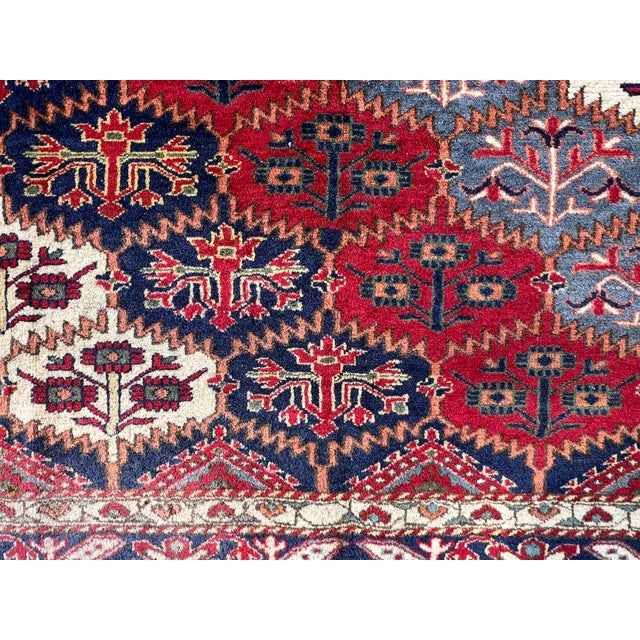 Textile Caucasian Shirvan All-Over Blossom Lattice Tribal Rug - 6'8" X 5'4" For Sale - Image 7 of 13