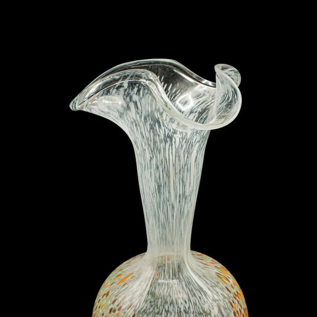 Orange Vintage Display Vase, Continental, Art Glass, Posy Sleeve, Mid Century Modern For Sale - Image 8 of 10