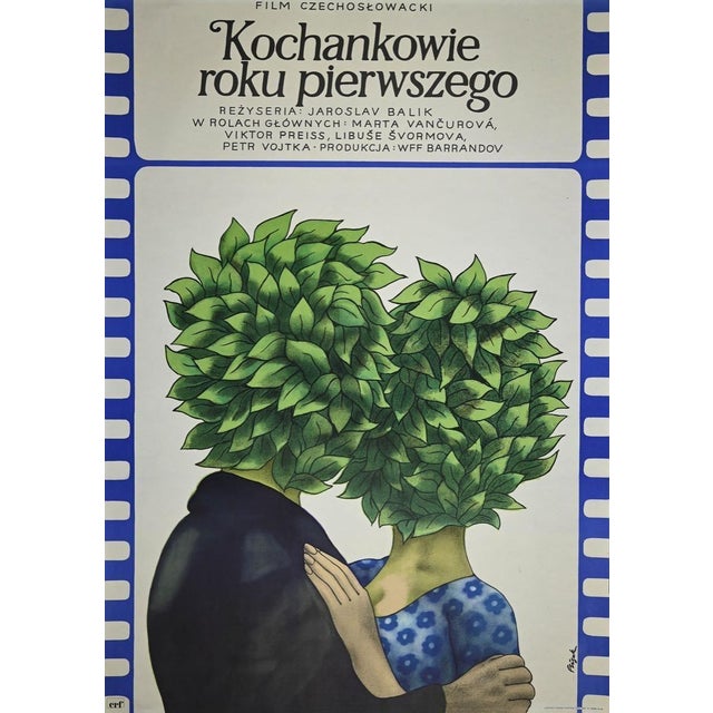 Kochankowie roku pierwszego is a vintage offset and lithograph on paper realized by jerzy flisak in 1975. Good condition...