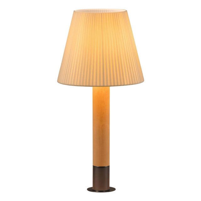 Bronze and Natural Básica M1 Table Lamp by Santiago Roqueta for Santa & Cole For Sale
