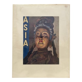 1934 Original Asia Magazine Cover, October, Stanislaw Rembski, Art Deco, Matted For Sale