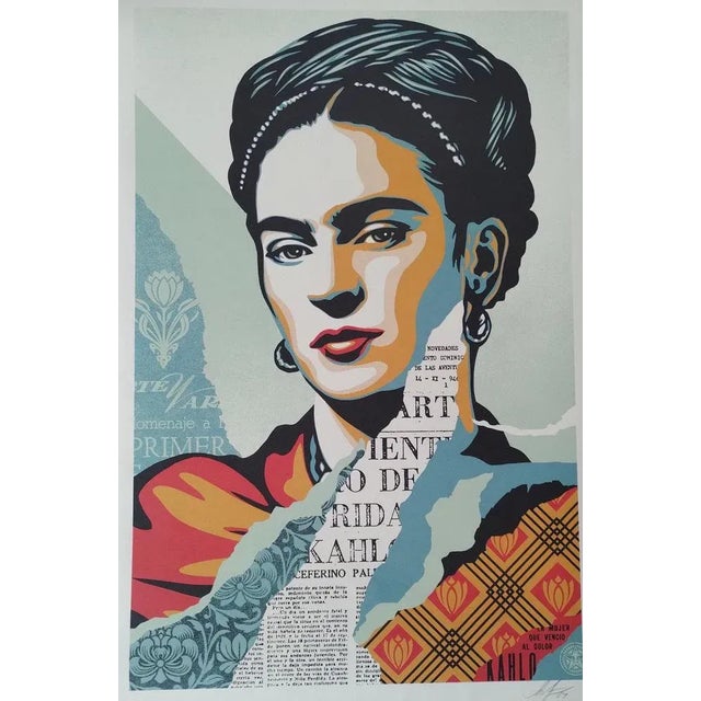 Shepard Fairey (Obey), The Woman Who Defeated Pain (Frida Kahlo), Offset Lithograph For Sale - Image 7 of 7