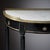 French Louis XVI Style Ebonized, Brass and Marble Demi-Lune Console Table For Sale - Image 9 of 9