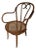 Thonet Steamed Bentwood + Cane Desk Chair Armchair Heart Motif For Sale