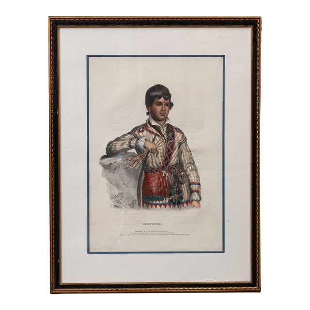 Antique Hand-Colored Lithograph "Mistippee, Son of Yoholo Micco" For Sale