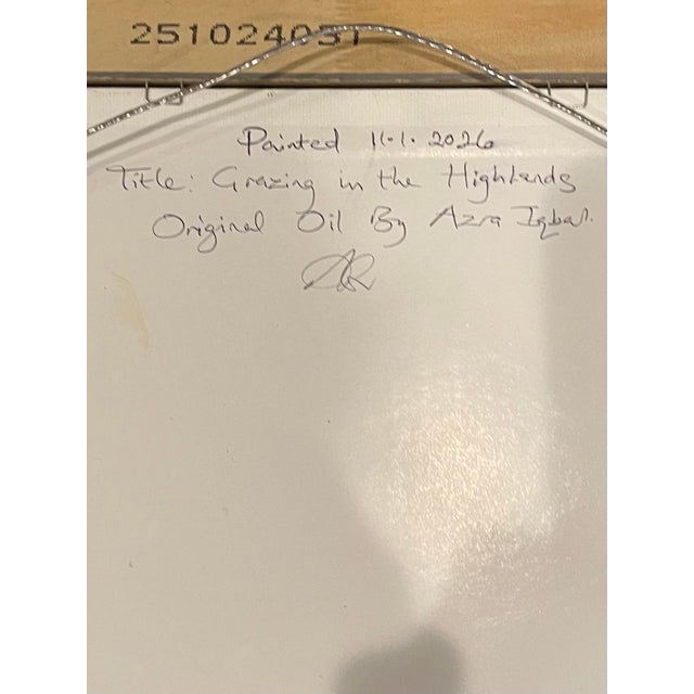 Original oil painting by British artist Azra Iqbal. Based in Bedfordshire, England, Iqbal is celebrated for her masterful...