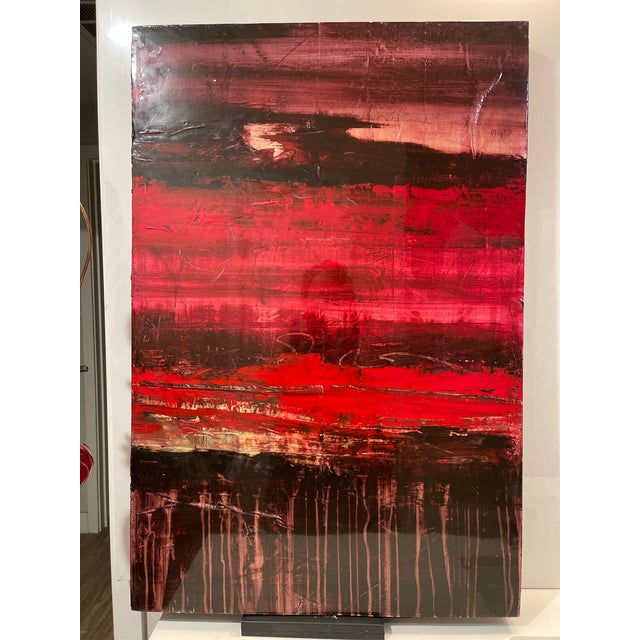 Abstract Verbicky, James. Mixed Media Painting on Canvas (2008), Signed (& Inscribed) For Sale - Image 3 of 12