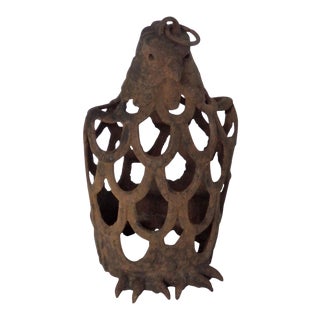 Japanese Cast Iron Eagle Tea House Garden Lantern For Sale