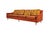 Mid-Century Modern Mid-Century Floral Orange Long Sofa For Sale - Image 3 of 9