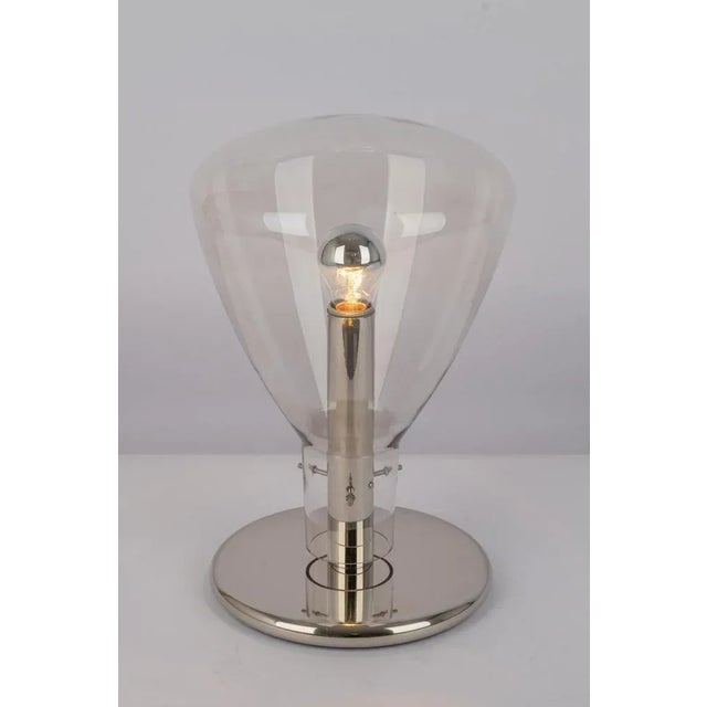 Glass Table Lamp attributed to Temde, Switzerland, 1970s For Sale - Image 8 of 12