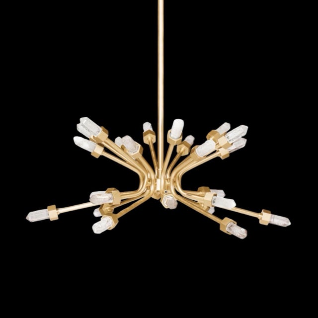 Designed by Ashley Childers for Global Views, this striking Quartz Burst chandelier is a sculptural statement piece that...