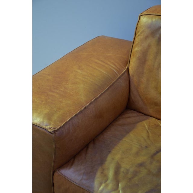 Large Leather Corner Sofa, 1980s For Sale - Image 10 of 18