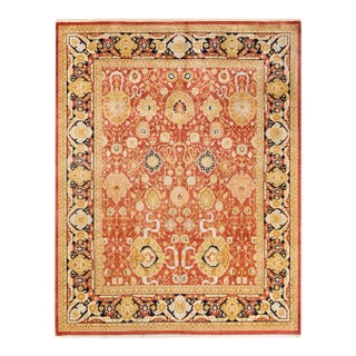 Mogul, One-of-a-Kind Hand-Knotted Area Rug in Orange, 8' 1" x 10' 3" For Sale
