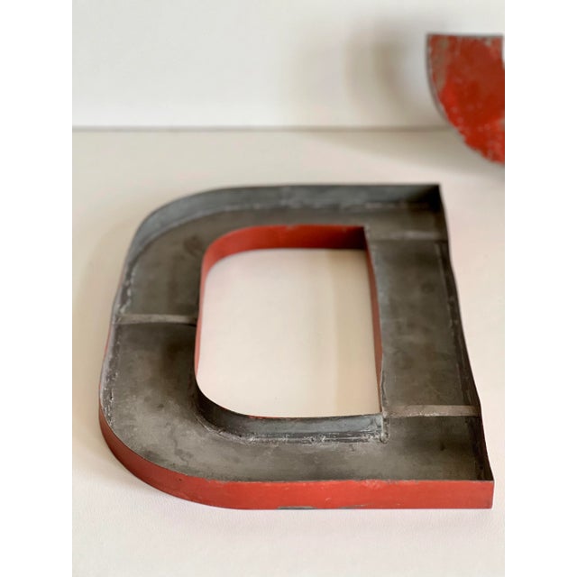 Black Industrial Letter DJ Sign, 1952, Set of 2 For Sale - Image 8 of 10