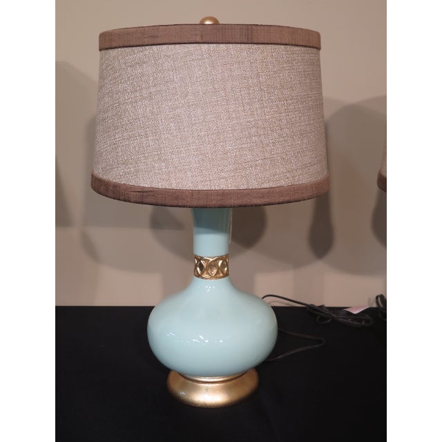 Wildwood Accents Seafoam Green Table Lamps with Shade a Pair Chairish