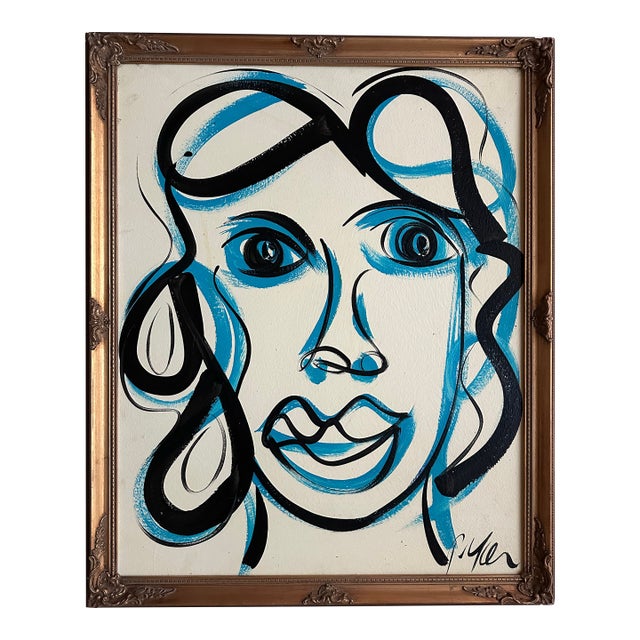Peter Keil Abstract Portrait Painting For Sale