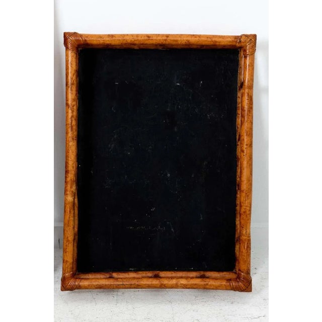 Bamboo butler stand with removeable tray with bamboo gallery rail on folding bamboo stand