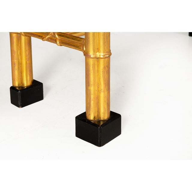 Neoclassical Simulated Bamboo Giltwood Console Pier Table, 20th Century For Sale - Image 16 of 16