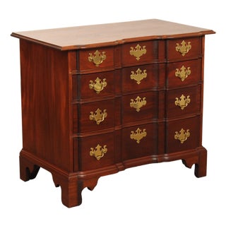 Chippendale Style Custom Crafted Mahogany Blockfront Chest For Sale