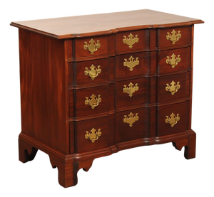 Chippendale Style Custom Crafted Mahogany Blockfront Chest