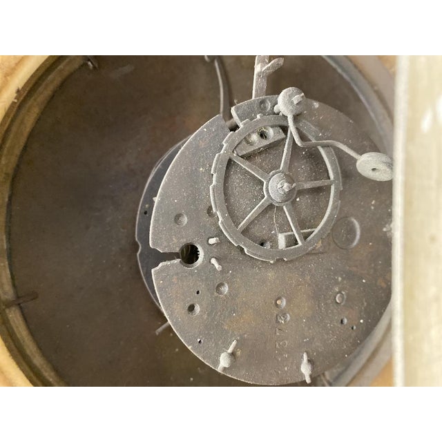 Metal Alabaster Mantel Clock, 1800s For Sale - Image 7 of 12