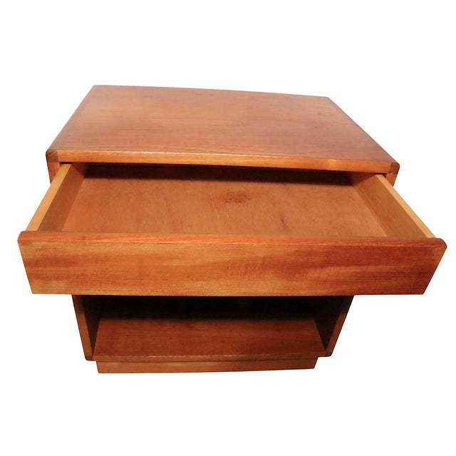 Wood Pair of Danish Mid Century Modern Nightstands by the Interform Collection For Sale - Image 7 of 16