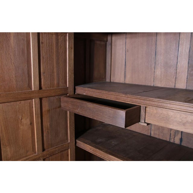 Antique Oak Panel Cabinet, 1890s For Sale - Image 4 of 7