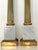 Mid 20th Century Mid 20th Century Italian White Marble and Carved Brass Neoclassical Column Lamps, a Pair For Sale - Image 5 of 11