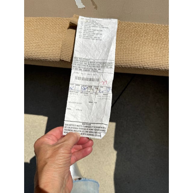 Ethan Allen Bennett Track-Arm Three-Seat Sofa and Ottoman For Sale - Image 11 of 11