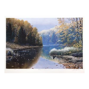 Jake Vandenbrink Among the Fallen Leaves Lithograph on Paper