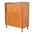John Widdicomb Mid-Century Modern Sculpted Walnut Tambour Door Gentleman's Chest, 1960s For Sale