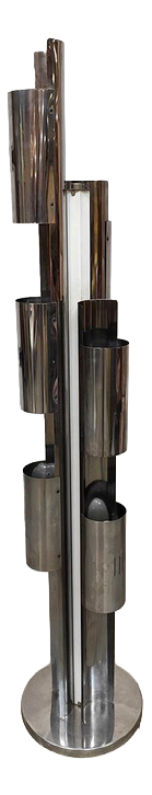 Italian Chrome Metal Floor Lamp, 1970s