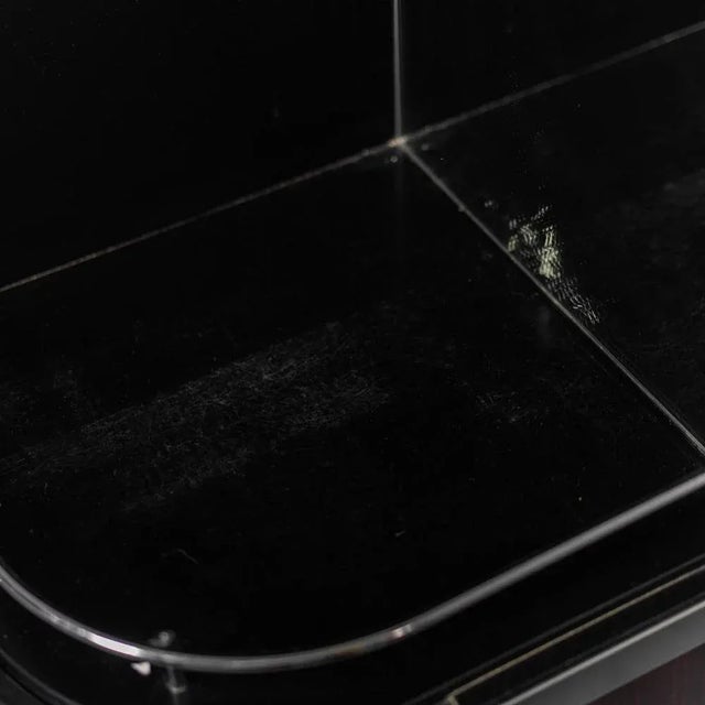 Wood and Leather Bar Cabinet with Stools, 1970s, Set of 3 For Sale - Image 18 of 18