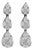 Alexander Beverly Hills 4.09ct Diamond Illusion Set Earrings 18k White Gold, Pair For Sale