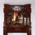 Victorian Horner School Figural Carved Cherry Stick & Ball Mirrored Fireplace Mantel C1900 For Sale - Image 3 of 18