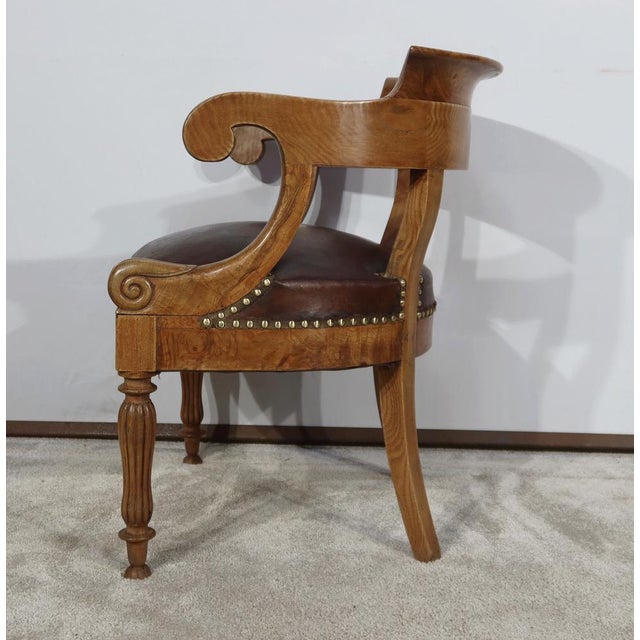 Louis Philippe Desk Chair in Ash For Sale - Image 5 of 17