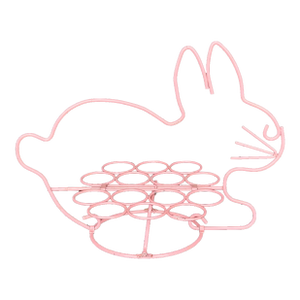 Sculptural Wire Rabbit Figurine Easter Egg Holder