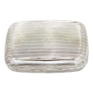 Guilloche Silver Snuff Box For Sale