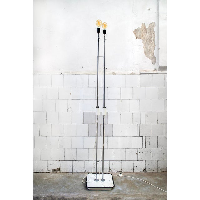 Black Italian Two-Light Adjustable Floor Lamp, 1970s For Sale - Image 8 of 8