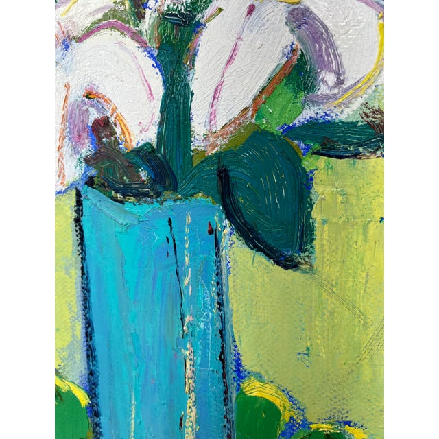 Green Impressionistic Landscape Original Oil Painting For Sale - Image 8 of 12