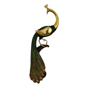 Modern Metal Peacock Sculpture