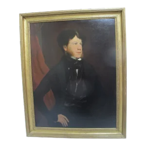George Francis Mulvany Antique Oil Painting Portrait of Actor Michael Kelly (1762-1826)