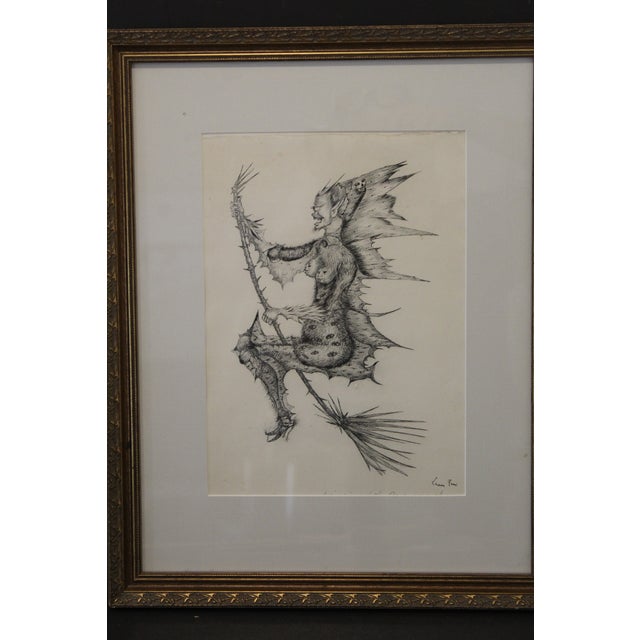 Leonor Fini "Sclaclaviol" 1957 Framed Signed Etching For Sale - Image 14 of 18
