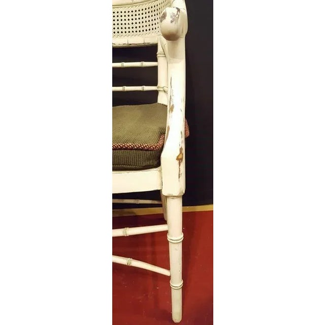 Pair of Mid-Century Curved Back Bamboo Arm Chairs ...