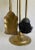 Metal Set of Mid-Century Modern Retro Brass Fireplace Tools For Sale - Image 7 of 10