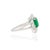 Metal 18k Gold 2.85ct Square Emerald & 1.19ct Diamond Cocktail Ring Size 4- Heirloom Jewelry For Sale - Image 7 of 17