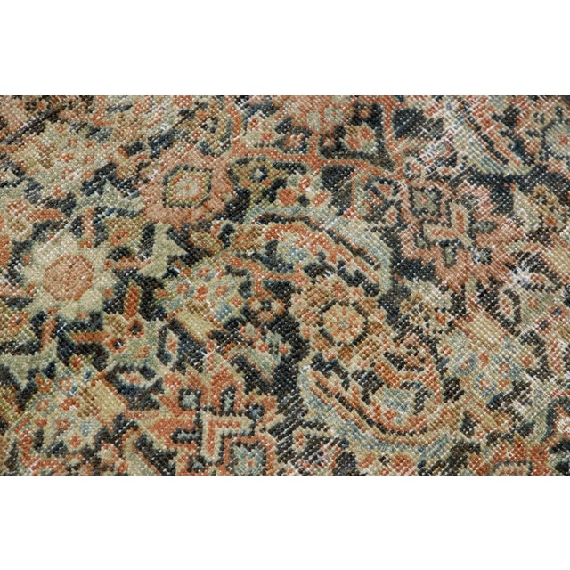 Textile Mid 20th Century Oversize Antique Persian Malayer Blue Handmade Wool Runner With Allover Motif For Sale - Image 7 of 8