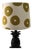 Olive and Off-White Graphic Dot Spider-Fit Lampshade For Sale