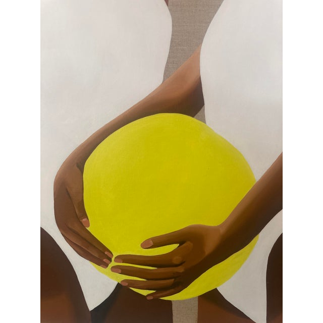 2020s 2 Beachballers - Acrylic and Oil on Canvas by Wencke Uhl For Sale - Image 5 of 12