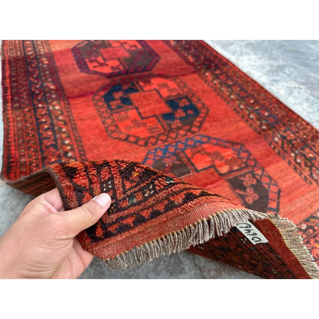 Textile 1850s Antique Turkmen Bukhara Rug For Sale - Image 7 of 9